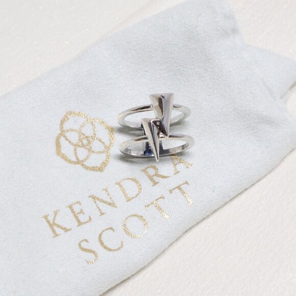 Kendra Scott | Bolt - Silver Double Band Ring - #7 - Picture 1 of 3